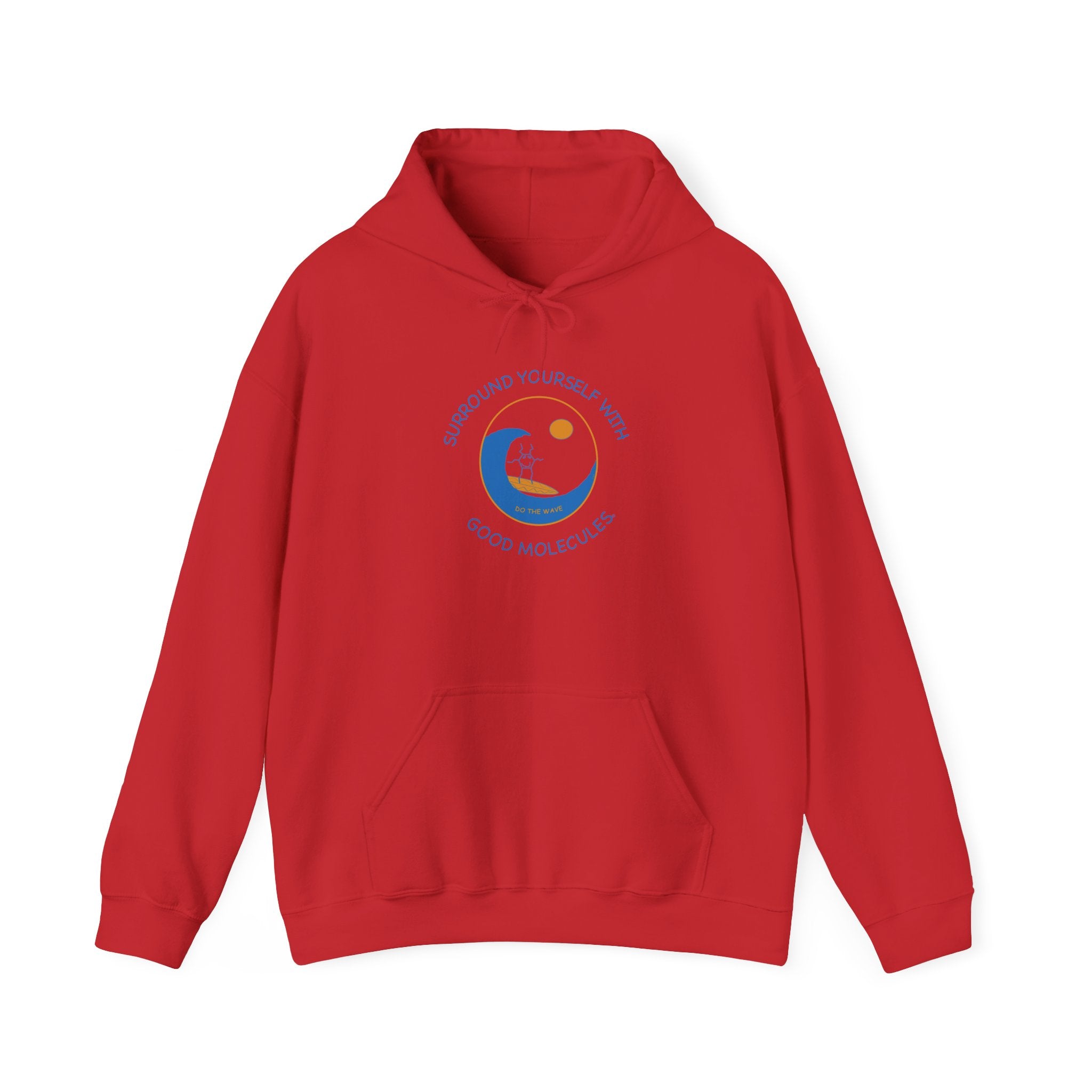 Hoodie — “Surround Yourself With Good Vibes” Crescent Moon Comfort Pullover